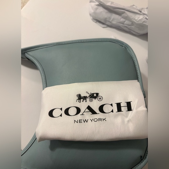 Coach Light Blue Leather Shoulder Bag